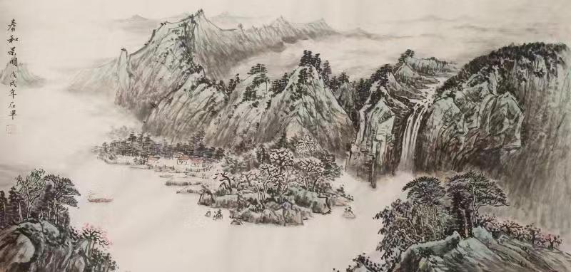 石军国画山水